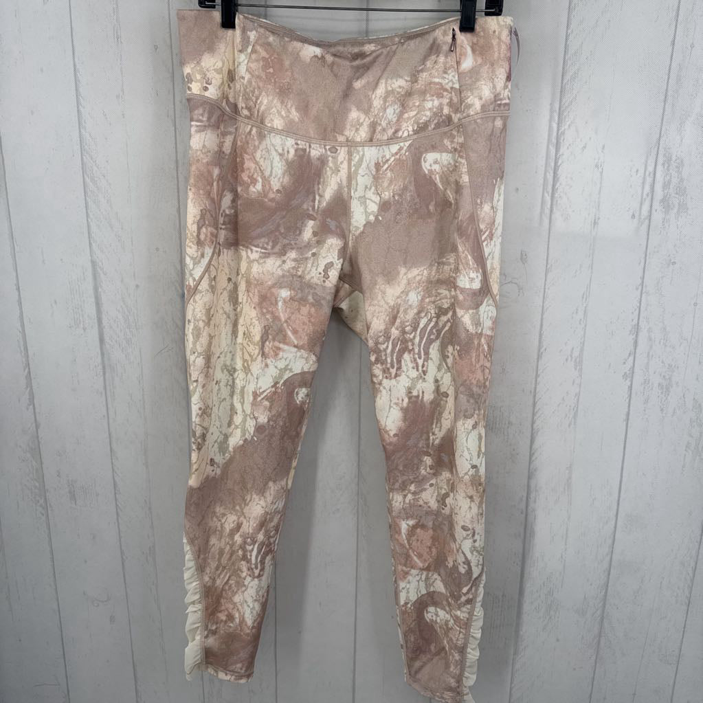 XL hi-rise mesh sides print legging