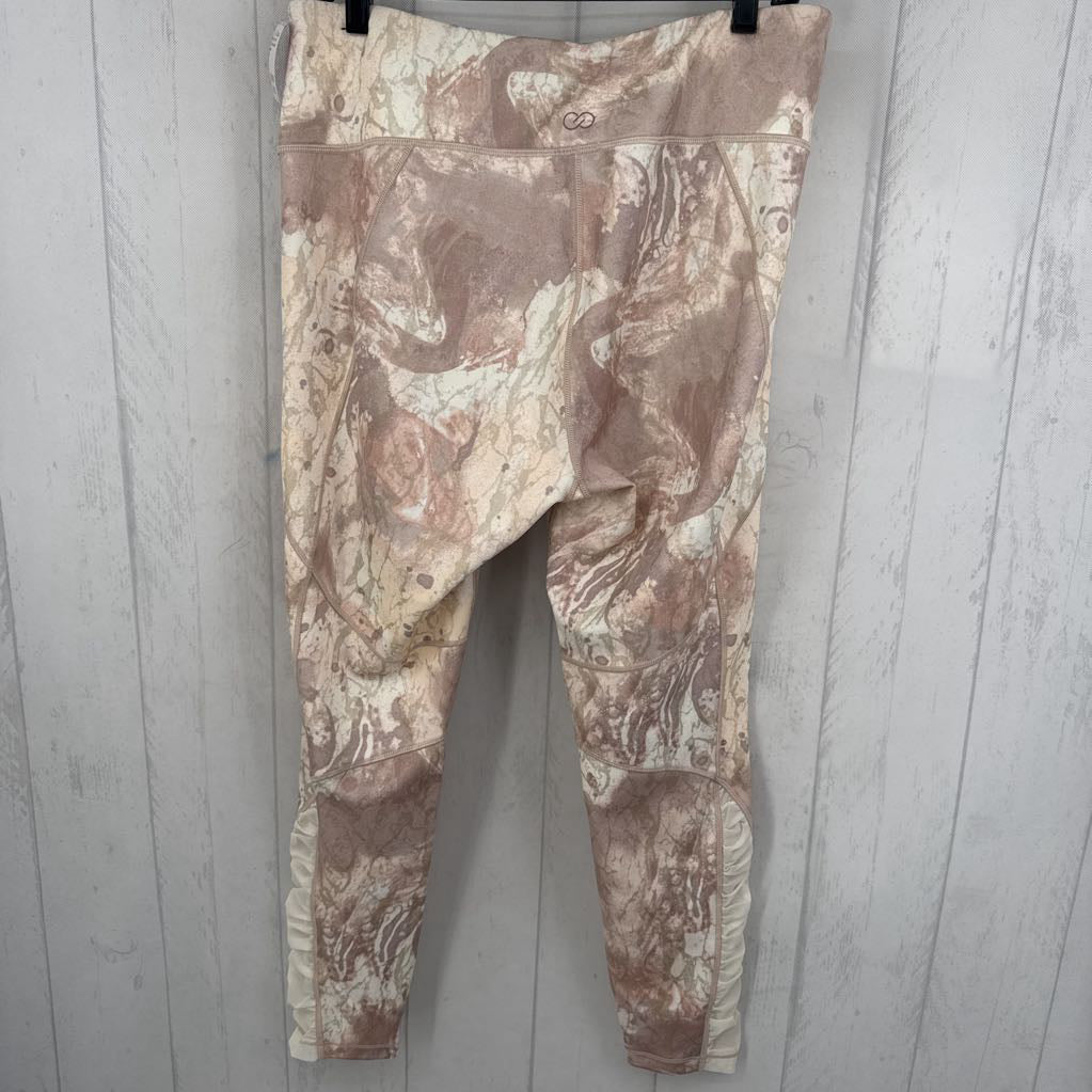 XL hi-rise mesh sides print legging
