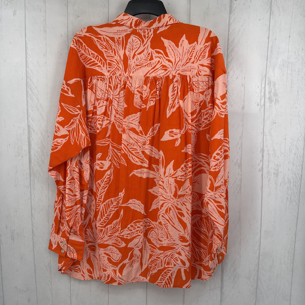L l/s leaf print button shirt