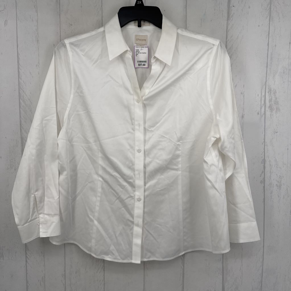 XL 3/4 slv button shirt