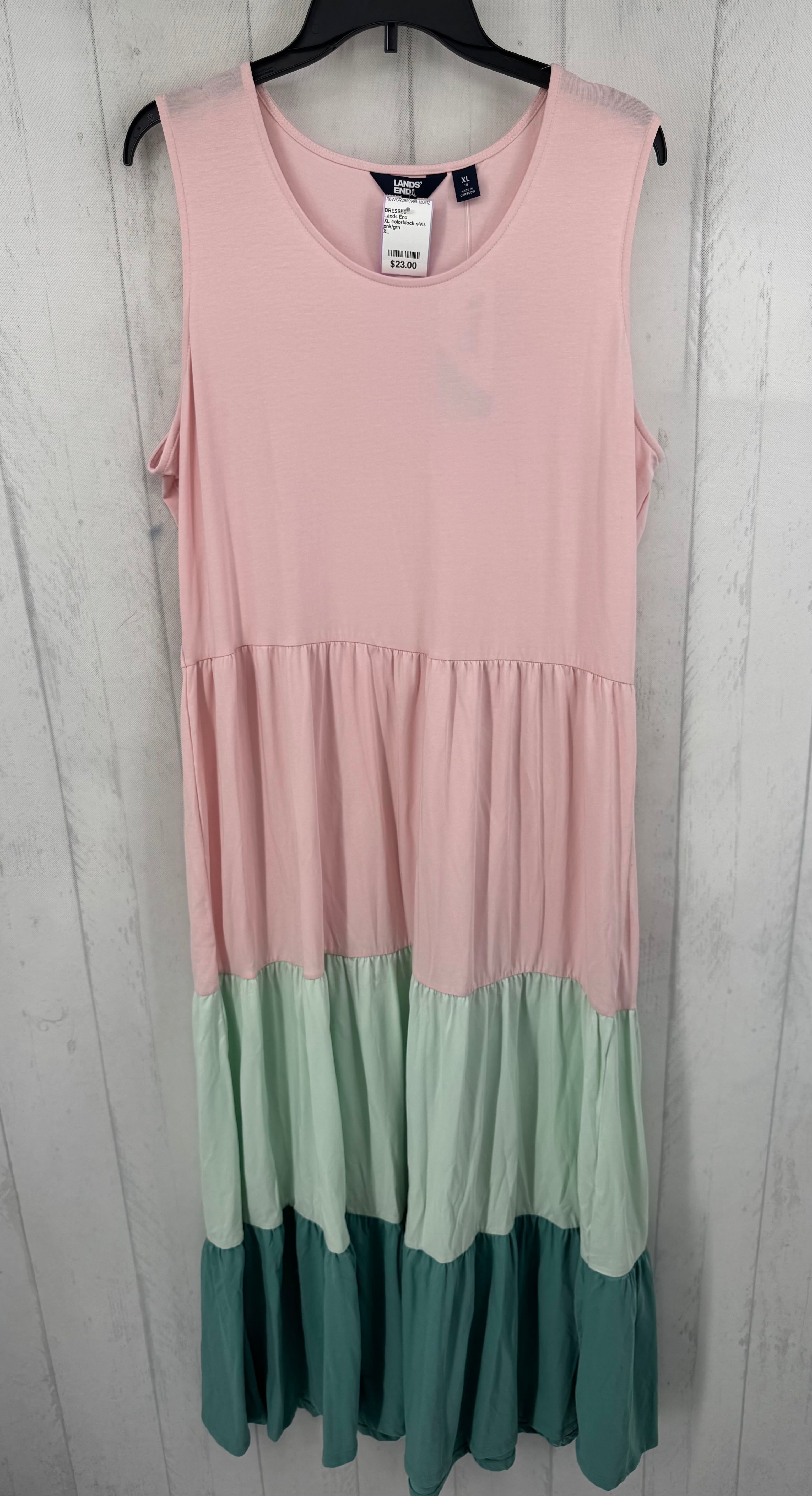 XL colorblock slvls maxi dress