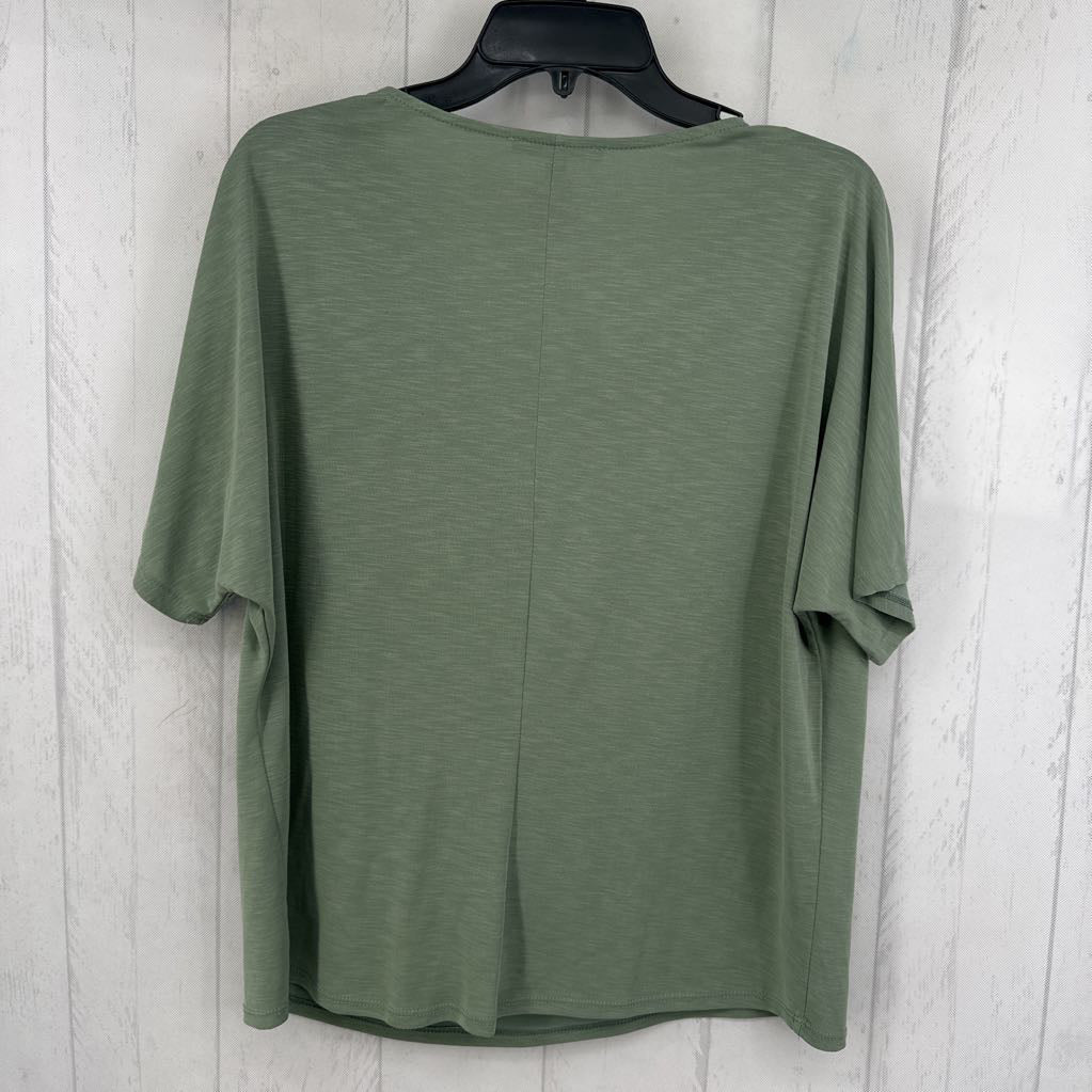 XL draped front s/s top