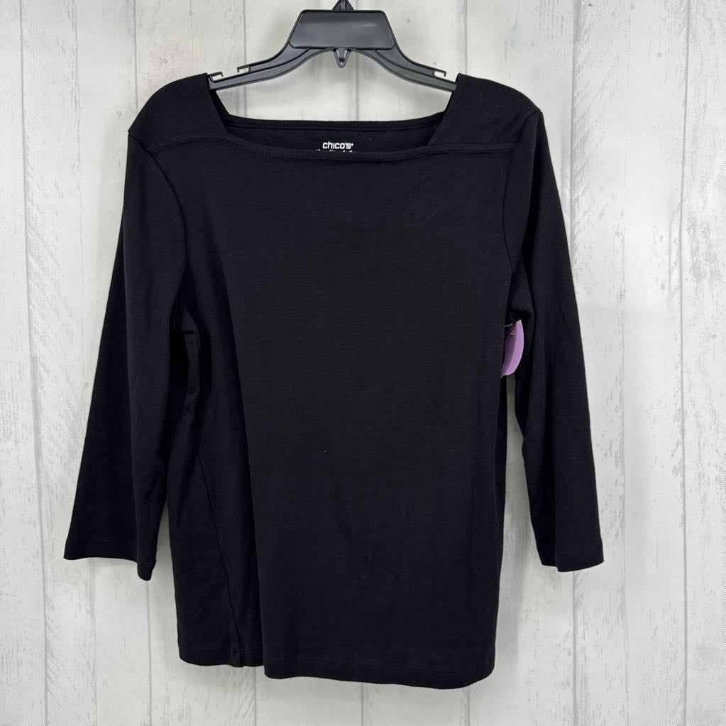 L boatneck 3/4 slv tee