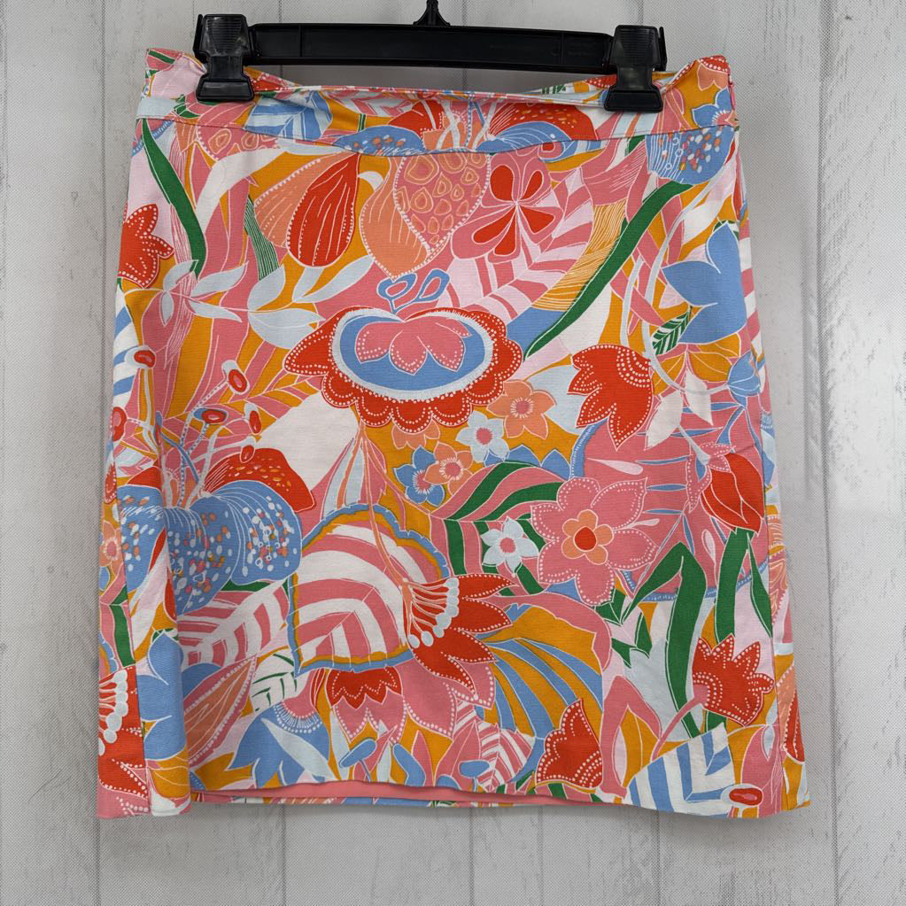 4 flo print twill skirt
