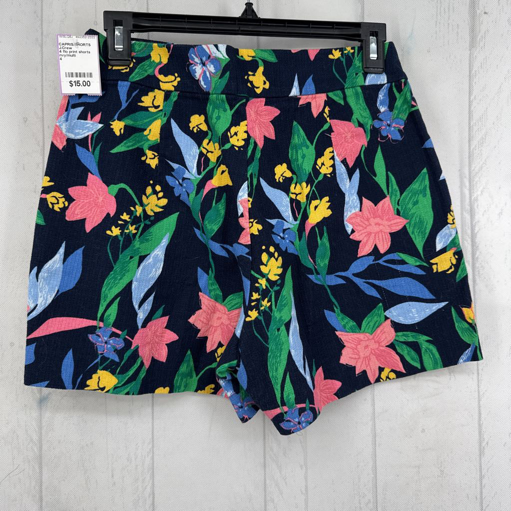4 flo print shorts
