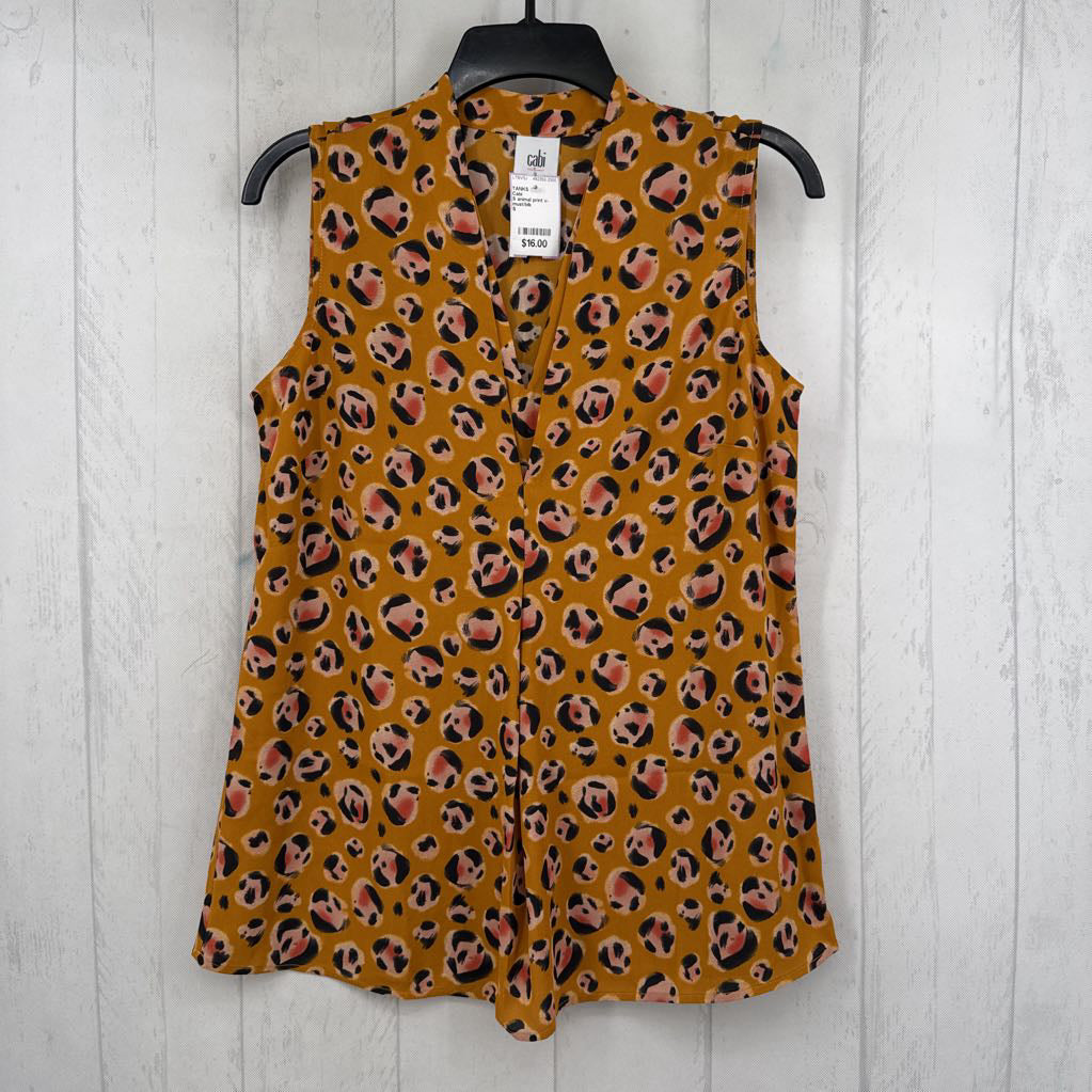S animal print v-neck tank