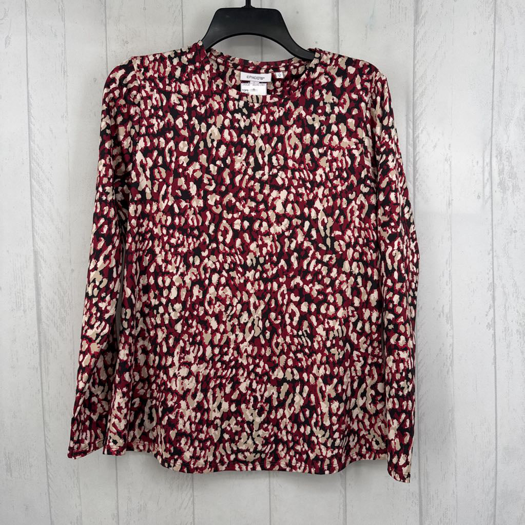 M animal print l/s tee