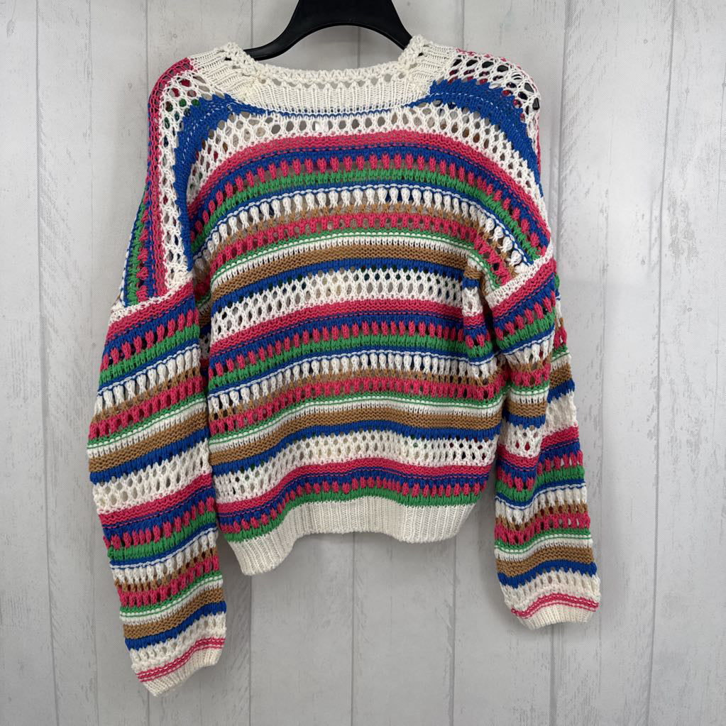 S colorful crochet cardi
