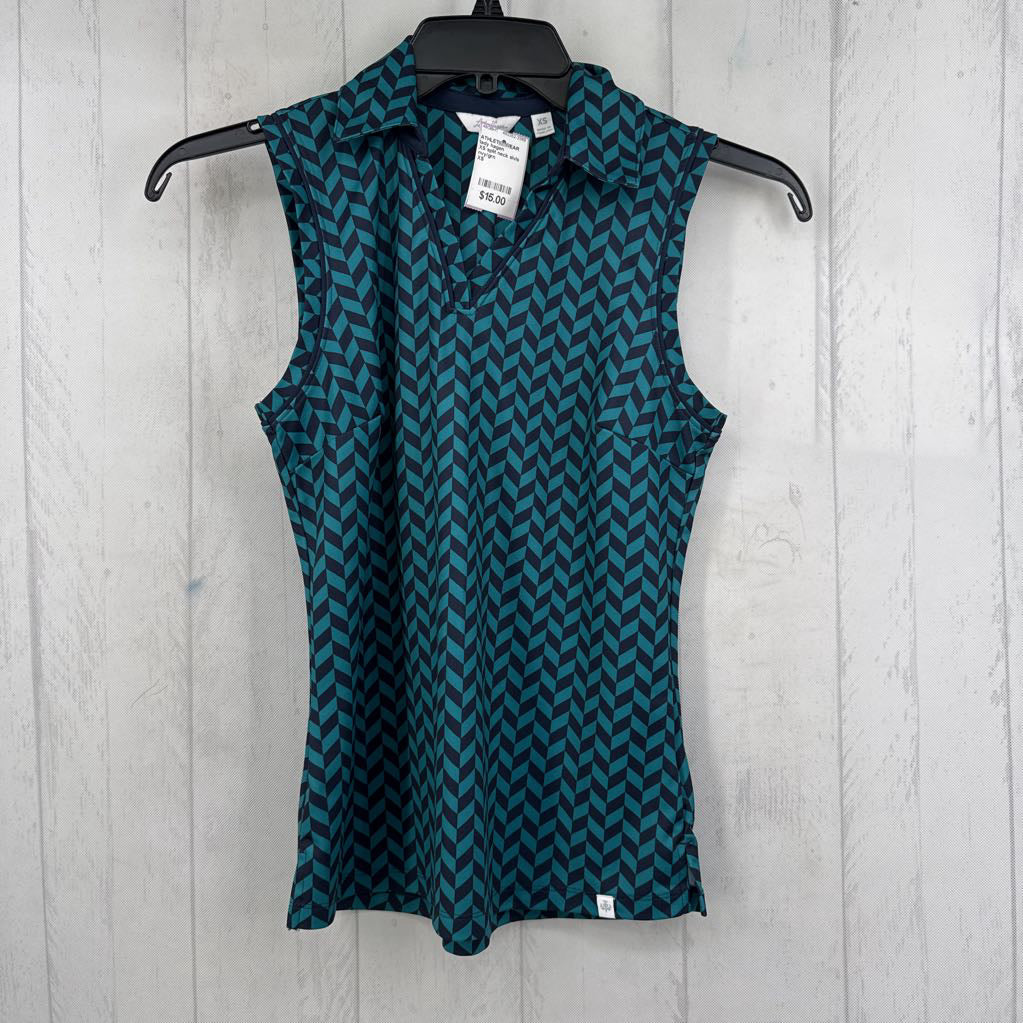 XS split neck slvls polo