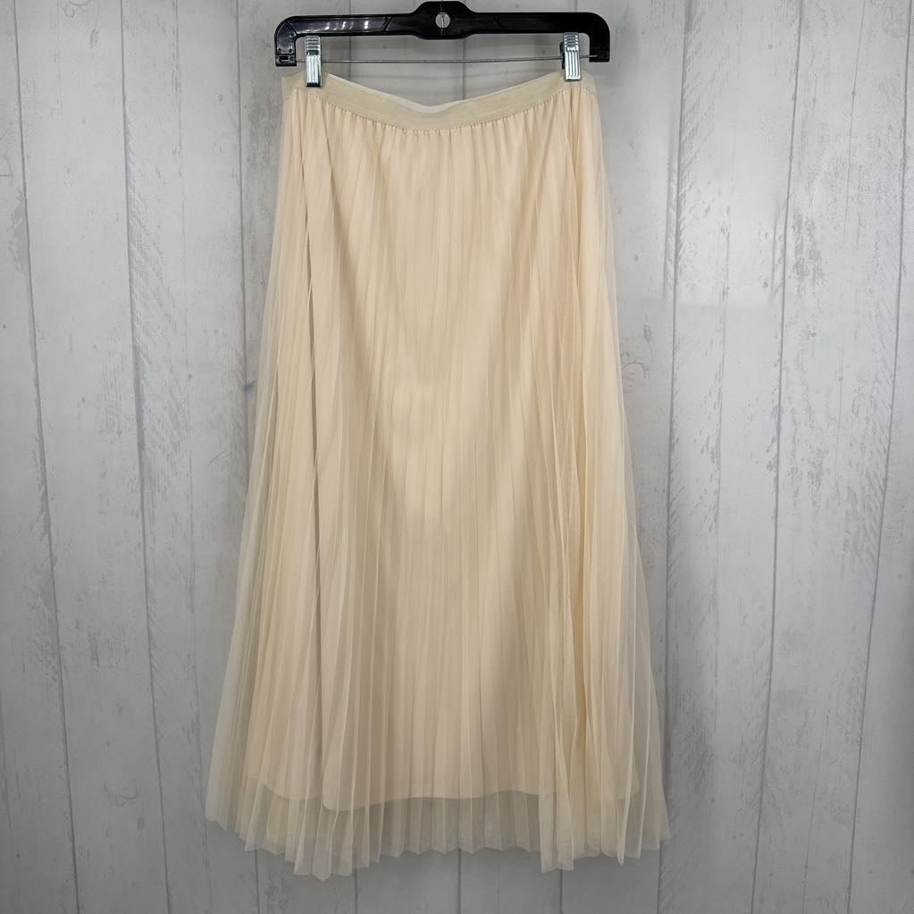 L pleated tulle maxi skirt