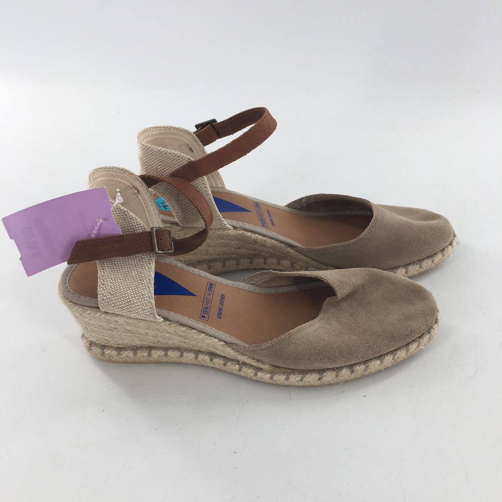 7.5/8 espadrille ankel strap wedges