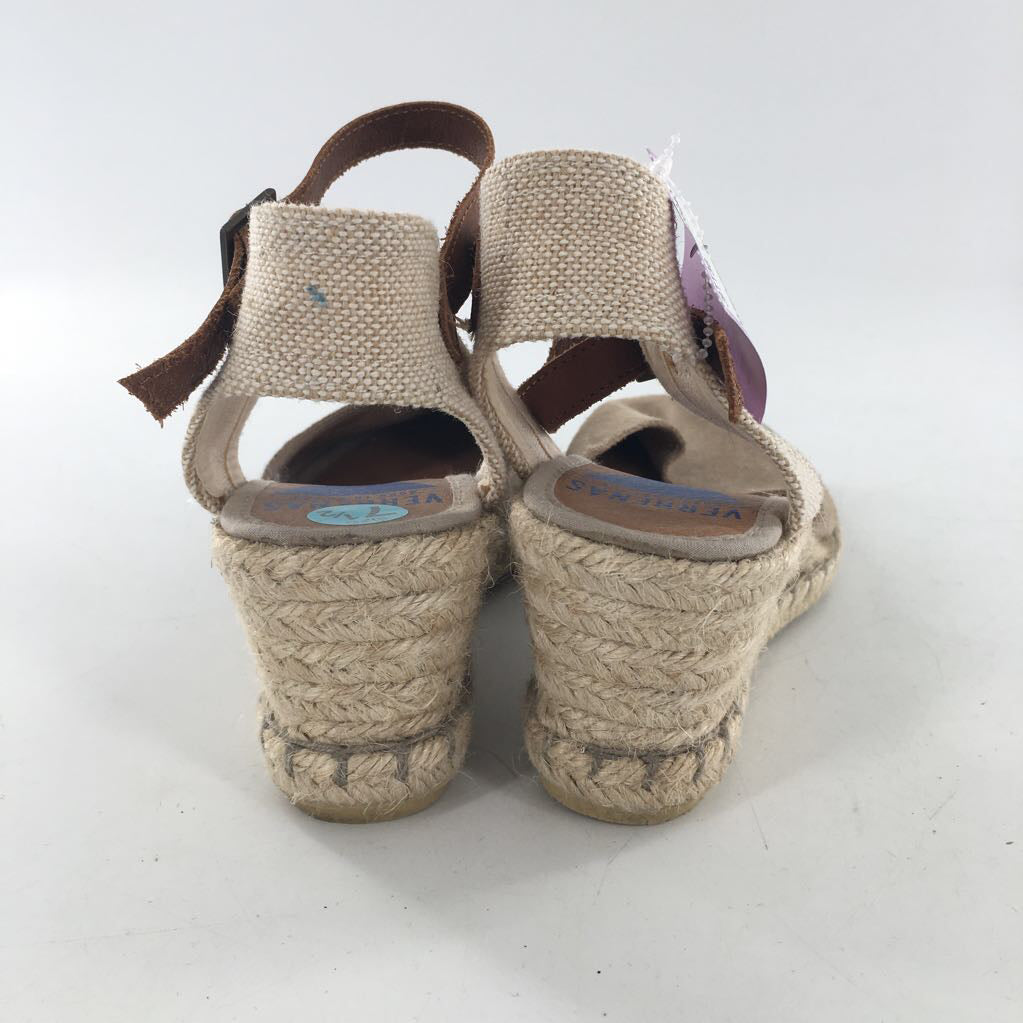 7.5/8 espadrille ankel strap wedges