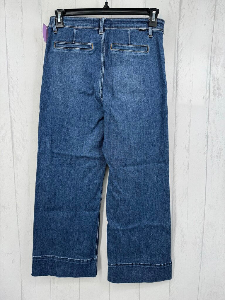 7 stretch wide leg crop jean