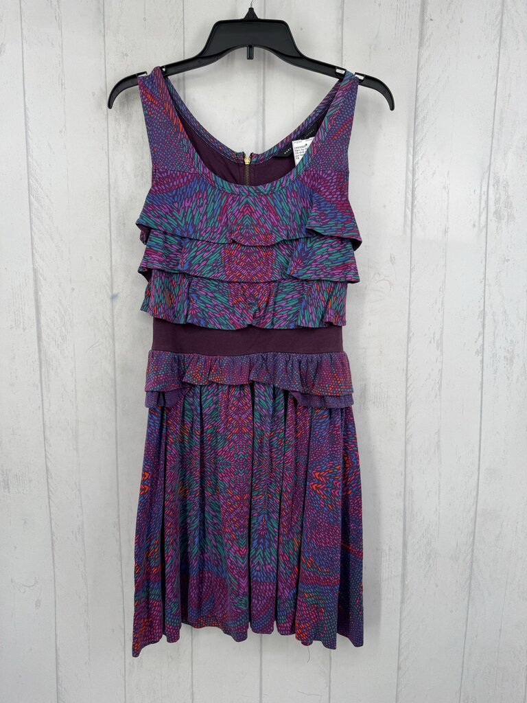 XS slvls print tiered ruffle dress