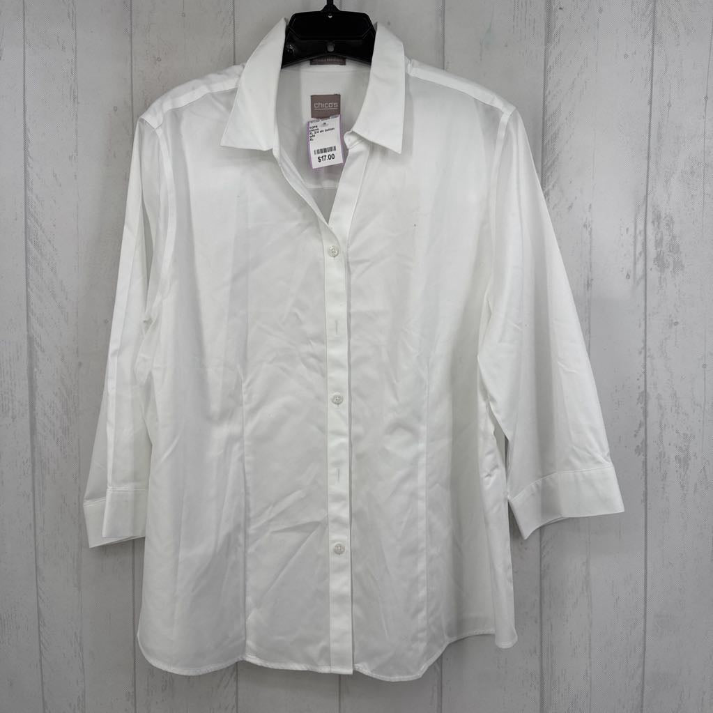 XL 3/4 slv button down shirt