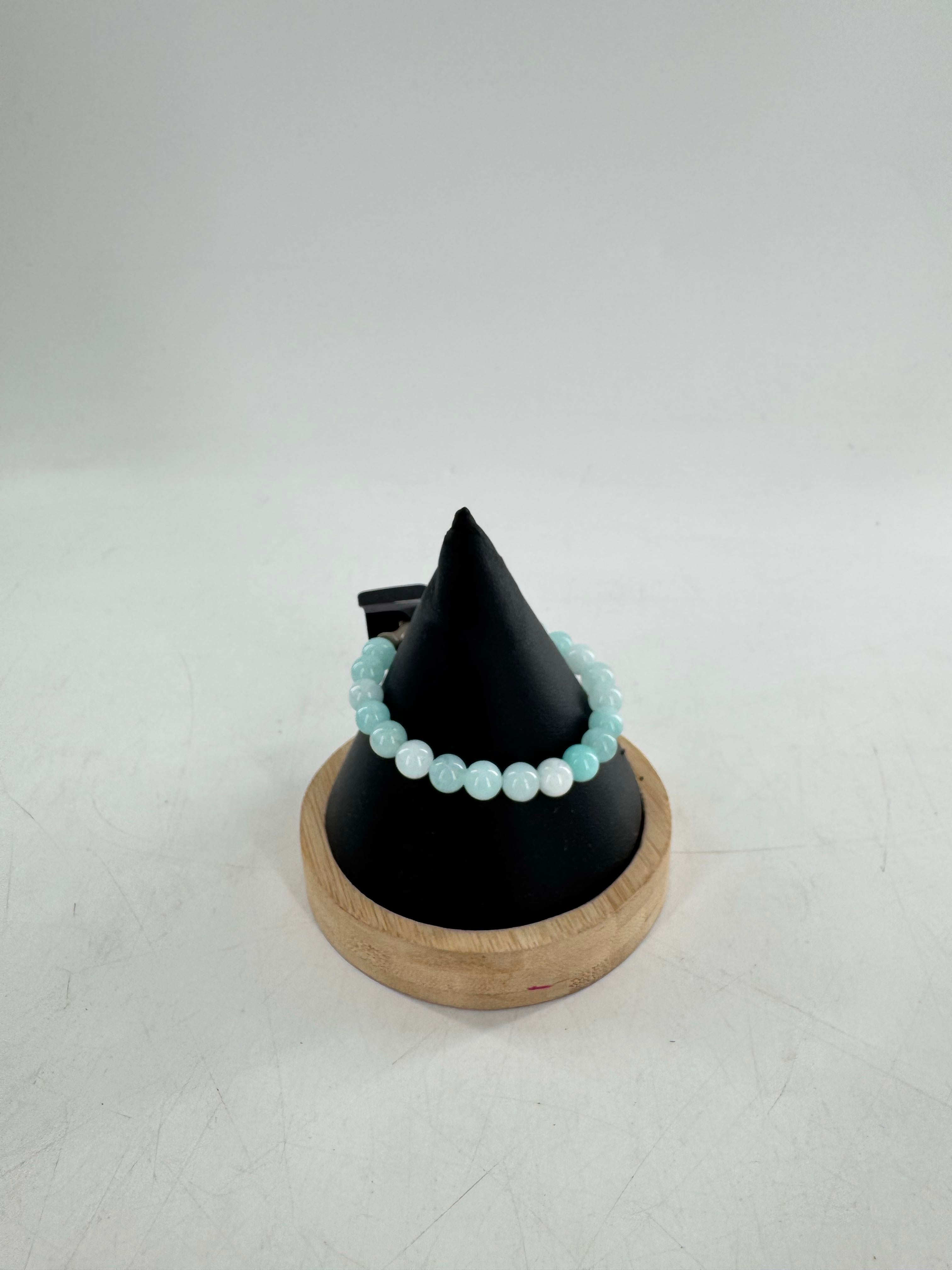 aqua stone stretch bracelet