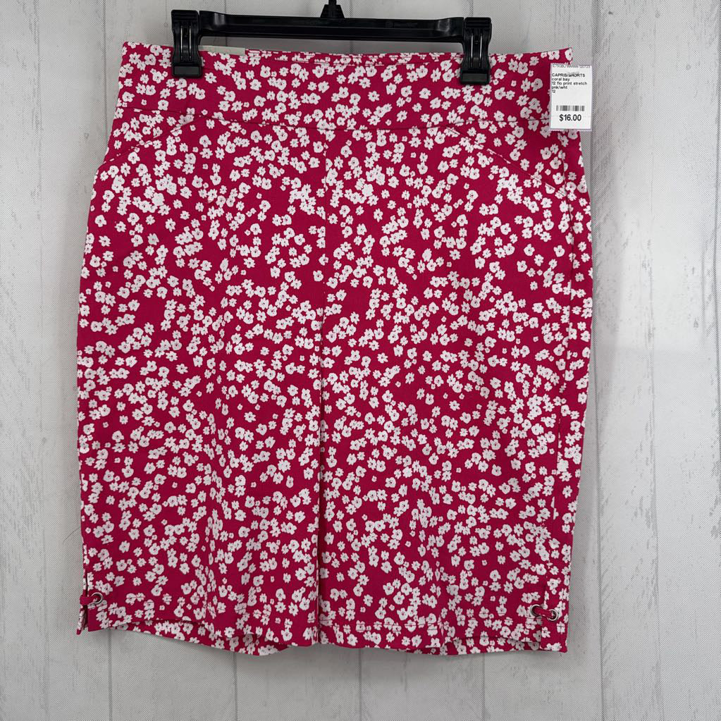 12 flo print stretch shorts