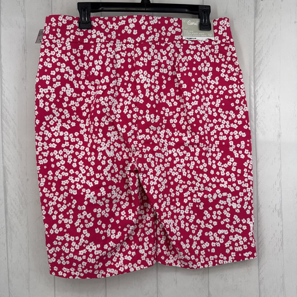 12 flo print stretch shorts