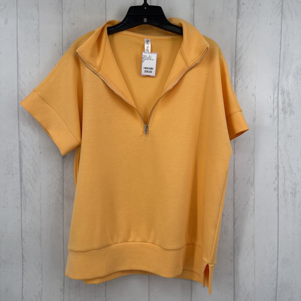 M quarter zip s/s top