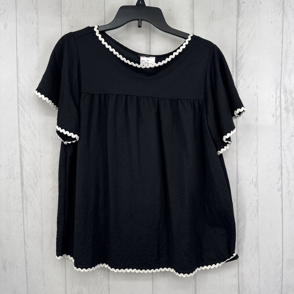 L ric-rac trim s/s top
