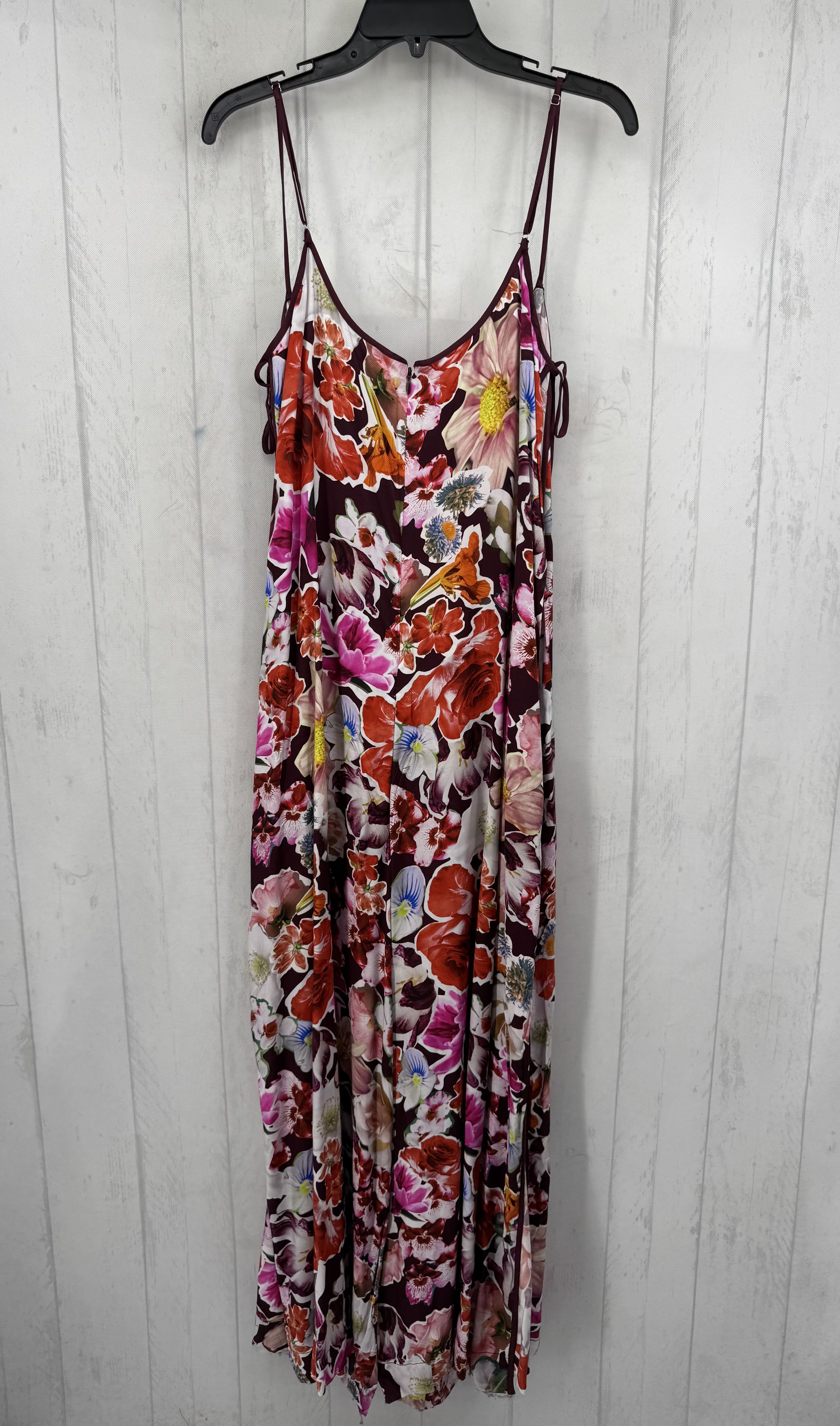 L flo print slvls jumpsuit