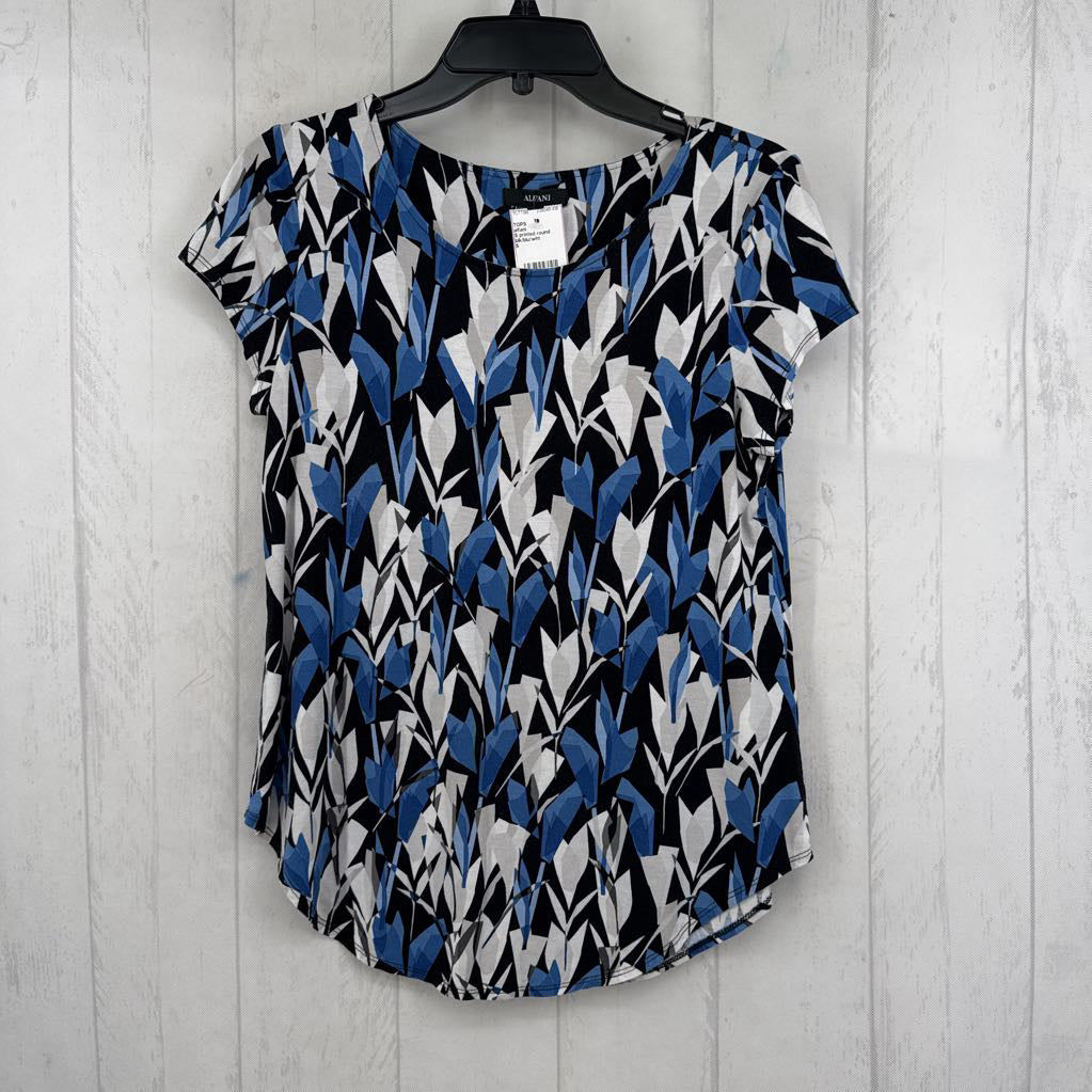 S printed round neck s/s tee