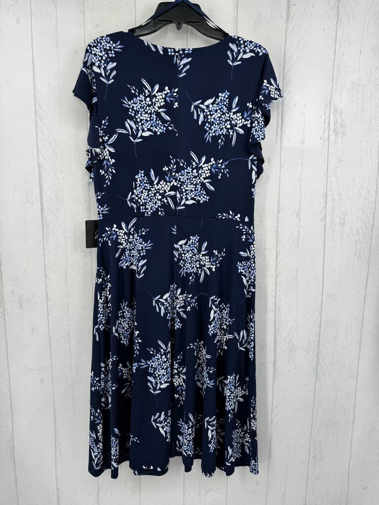 R79 14 flo print crossover flutter slv dress