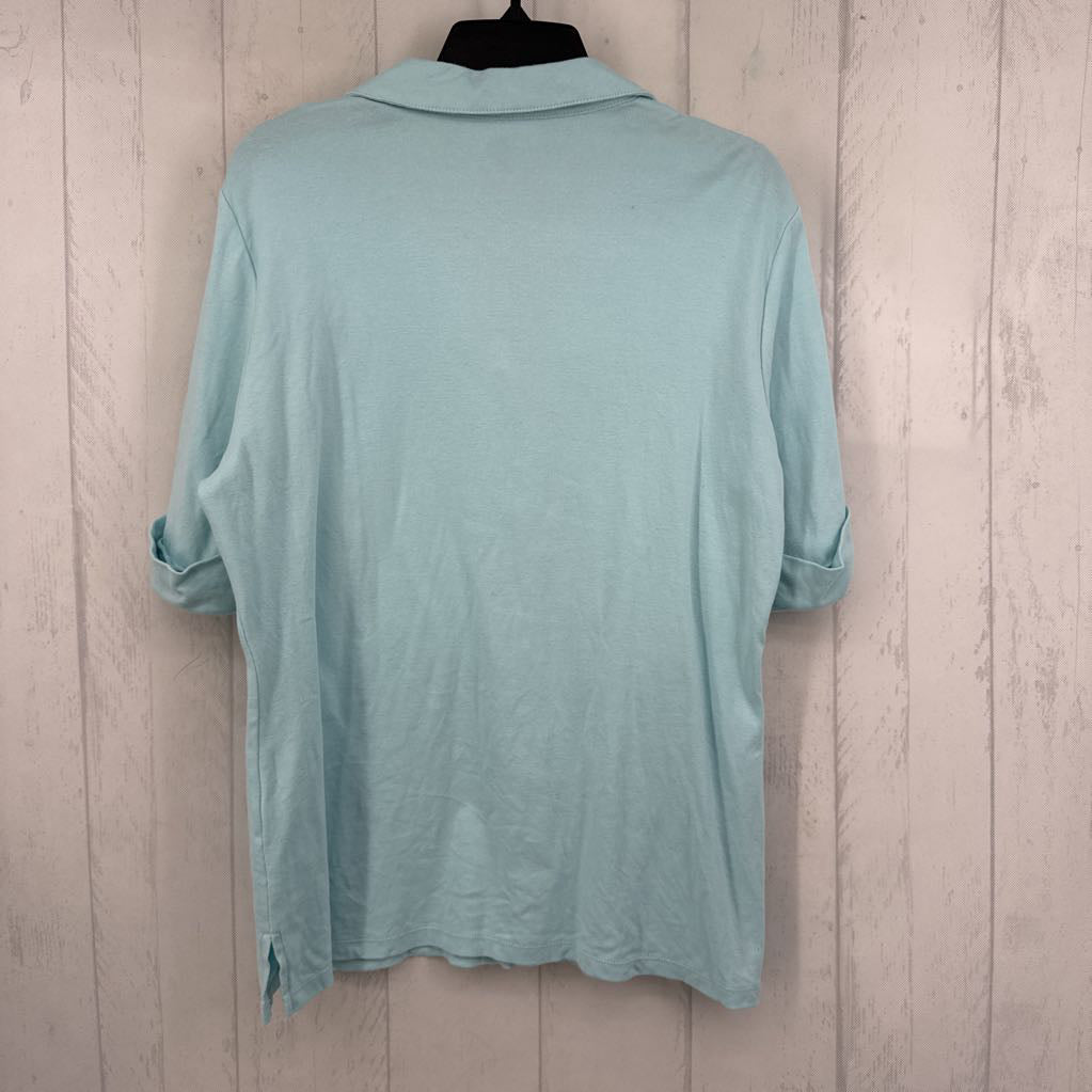 L button down s/s tee