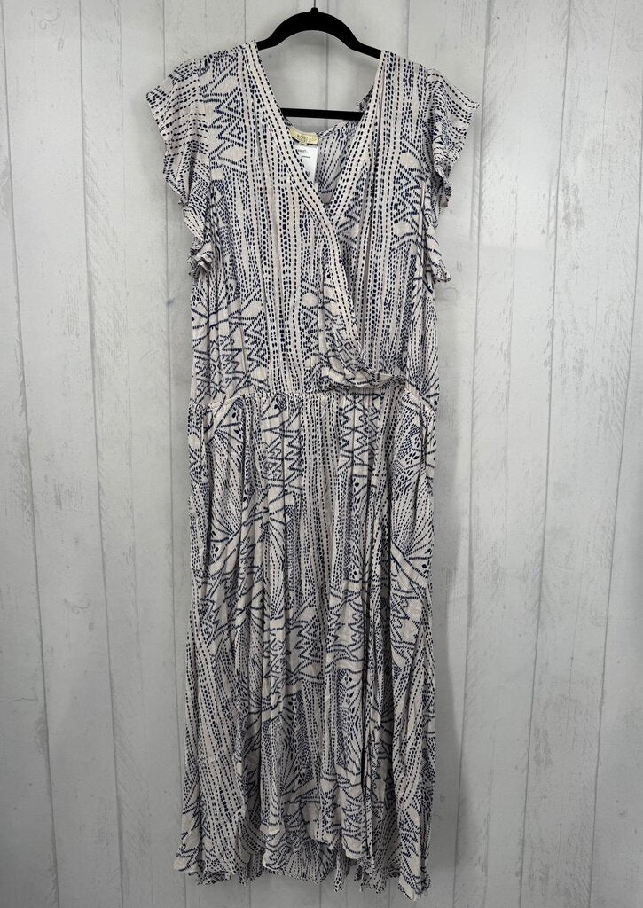 R38 XL printed crossover s/s dress