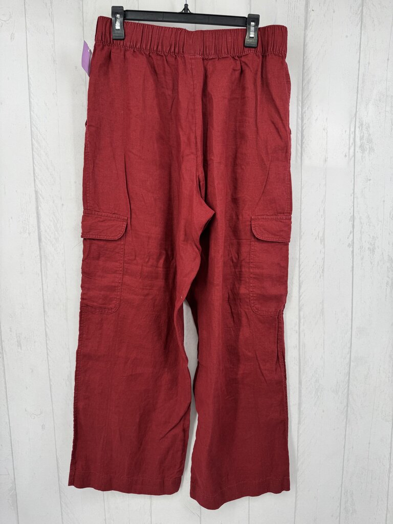 L linen pull-on wide leg pant