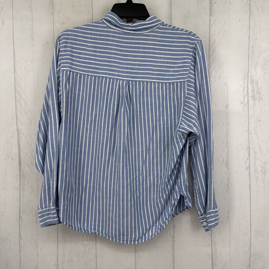 S striped button down l/s top