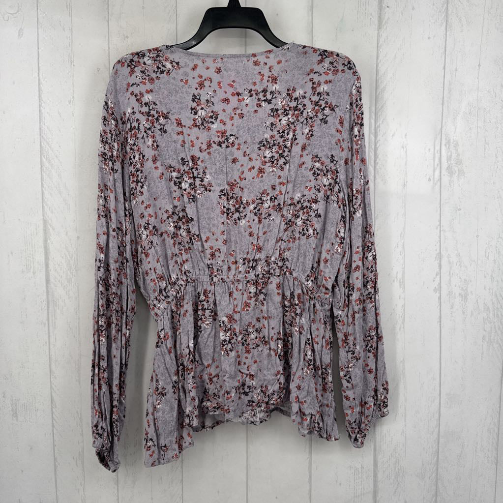 XL flo print crossover l/s top