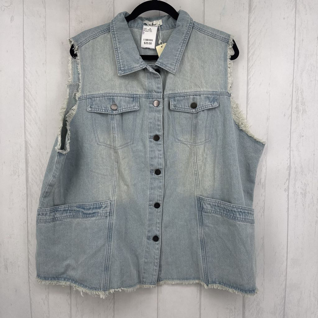 3X denim vest