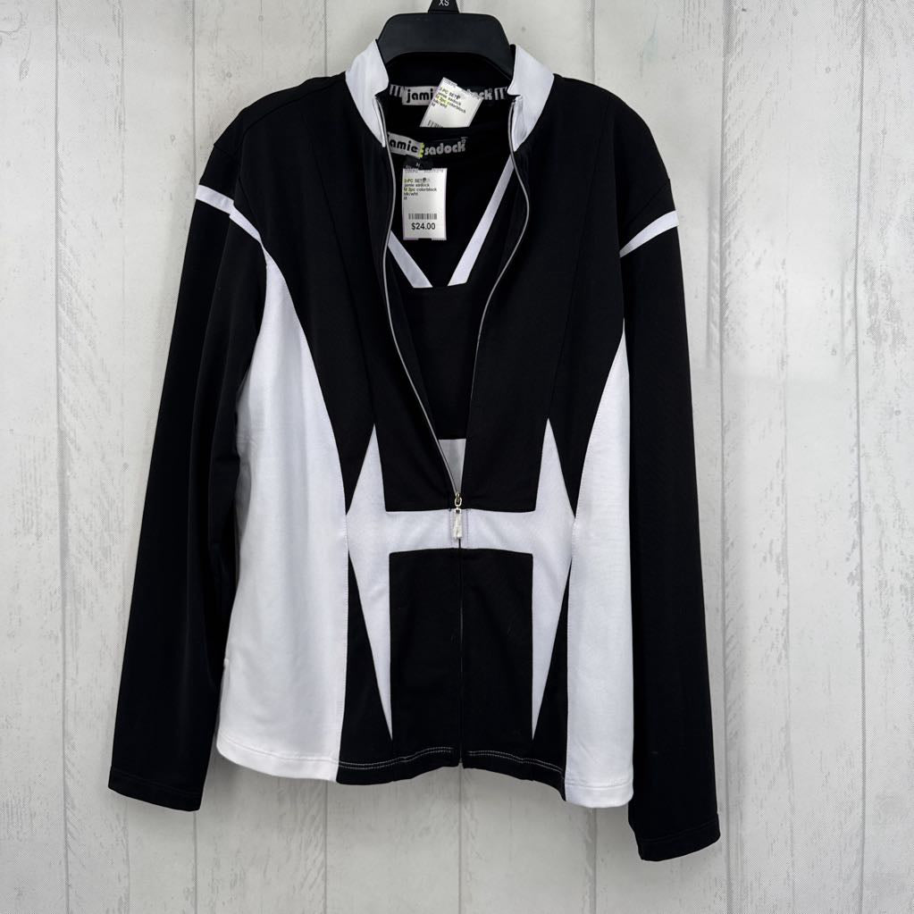 M 2pc colorblock jacket & cami set