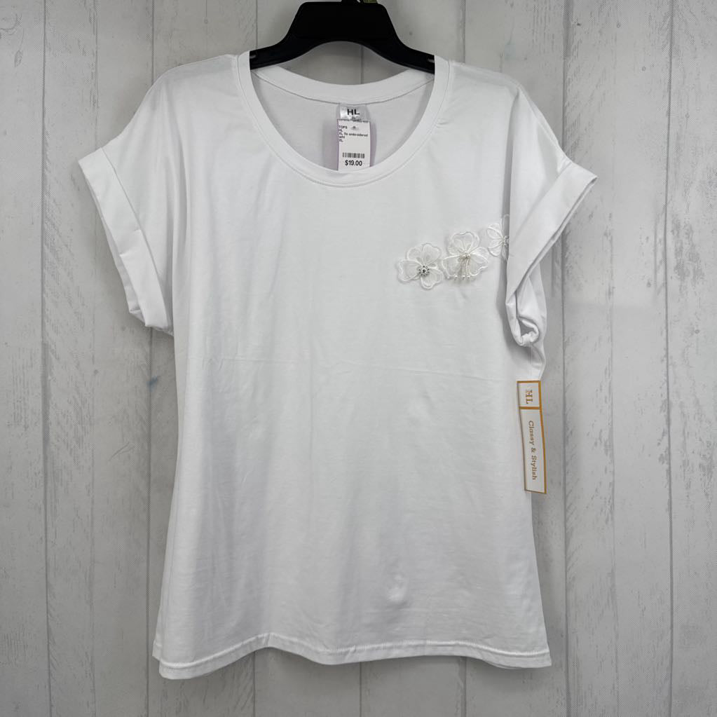 XL flo embroidered s/s tee