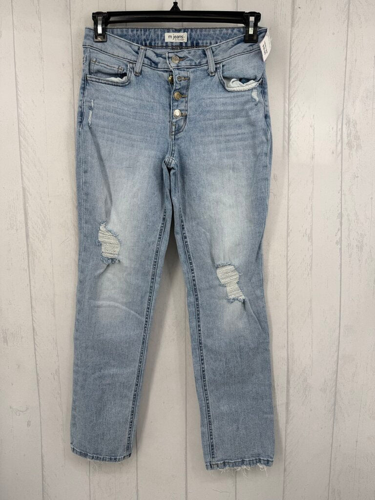 10 mid rise slim leg jean