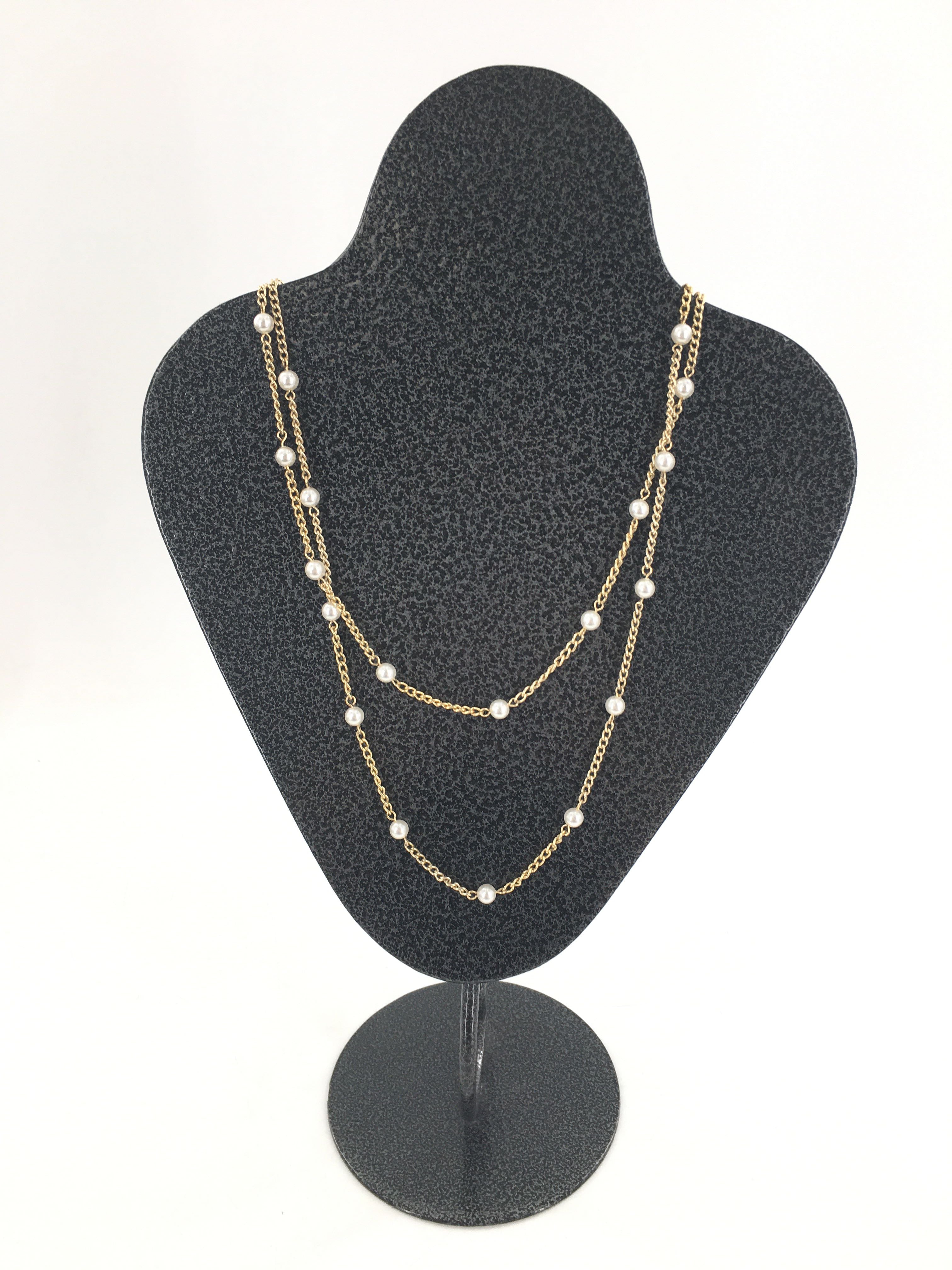 20" goldtone pearl necklace