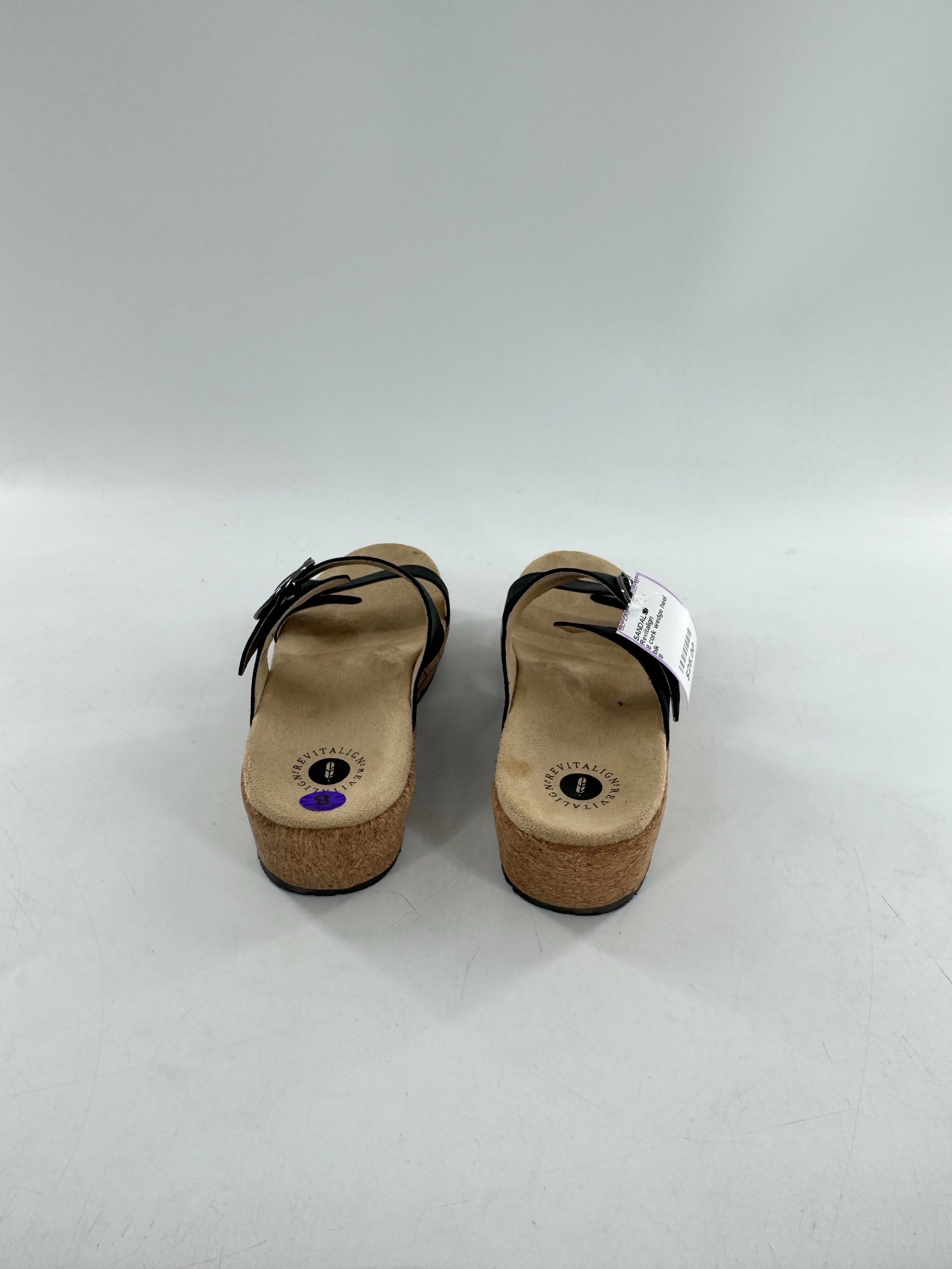 8 cork wedge heel sandal