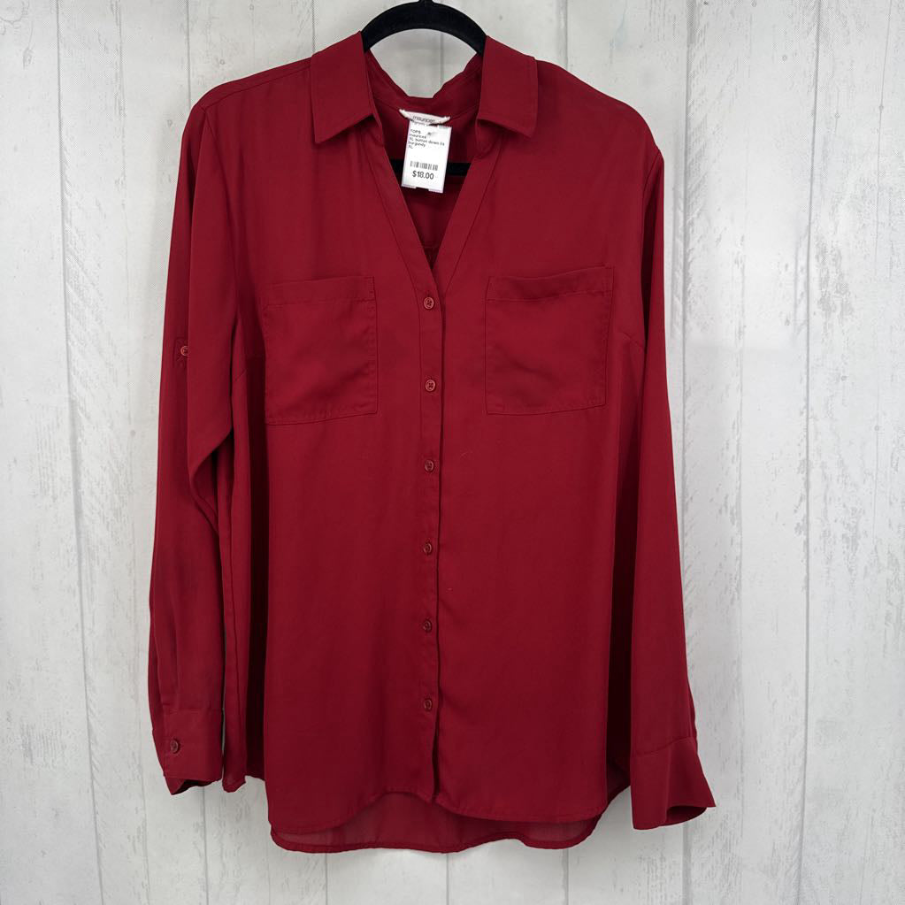 XL button down l/s top