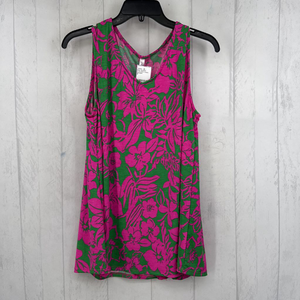 S flo print v-neck tank