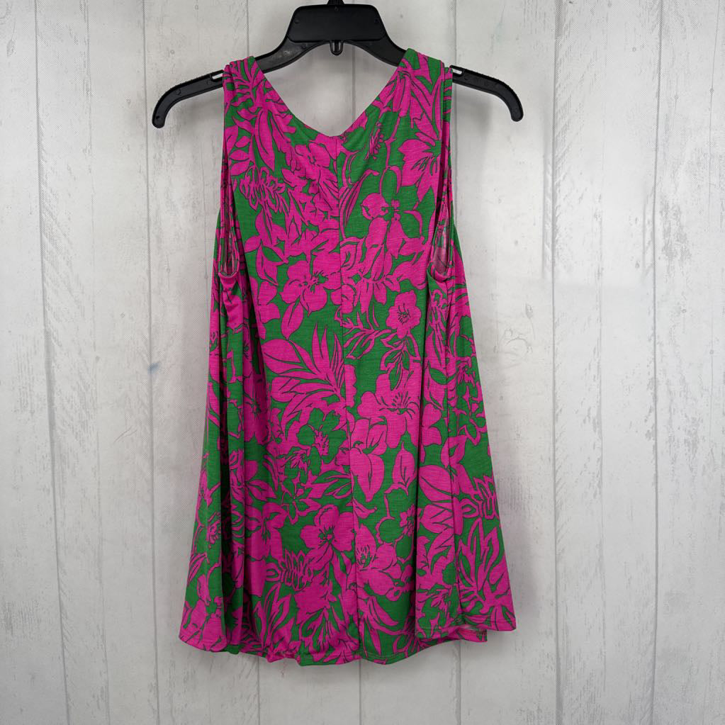 S flo print v-neck tank