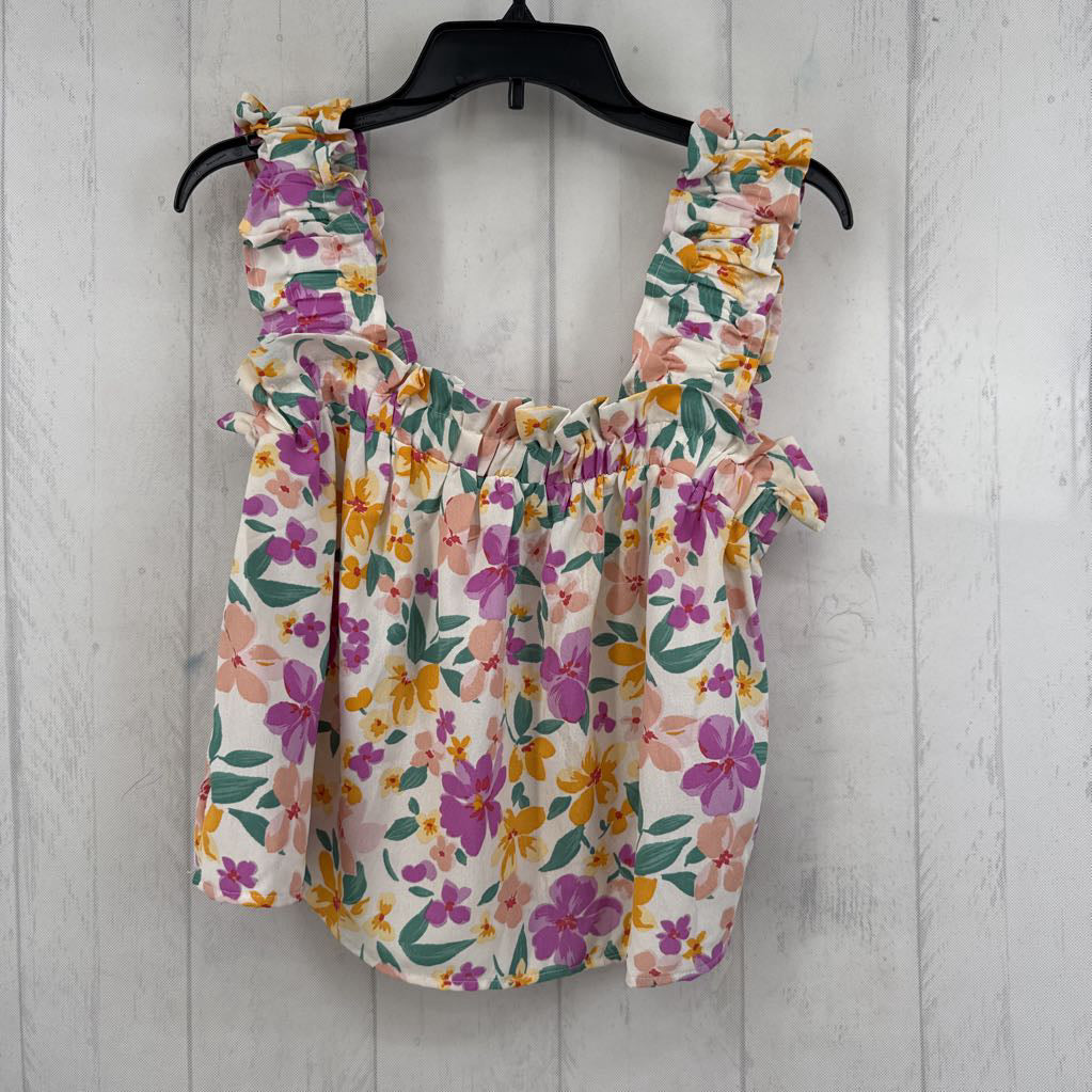 L flo print gathered detail tank