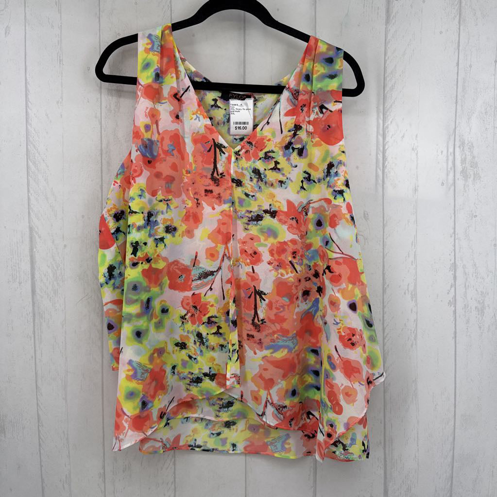 XXL flowy flo print tank