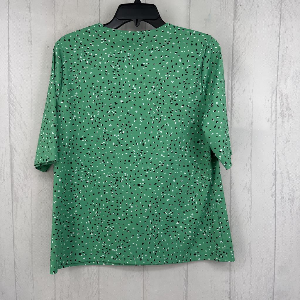 L printed bateau neck s/s top