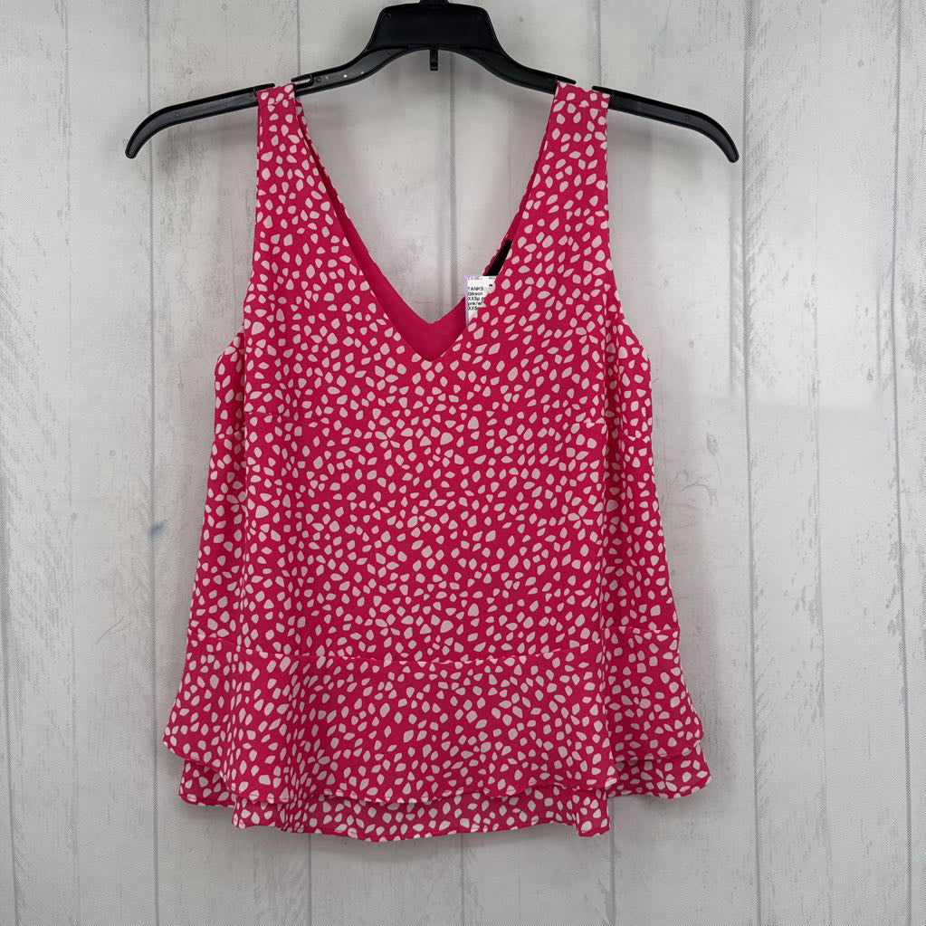 XXSp printed v-neck peplum tank