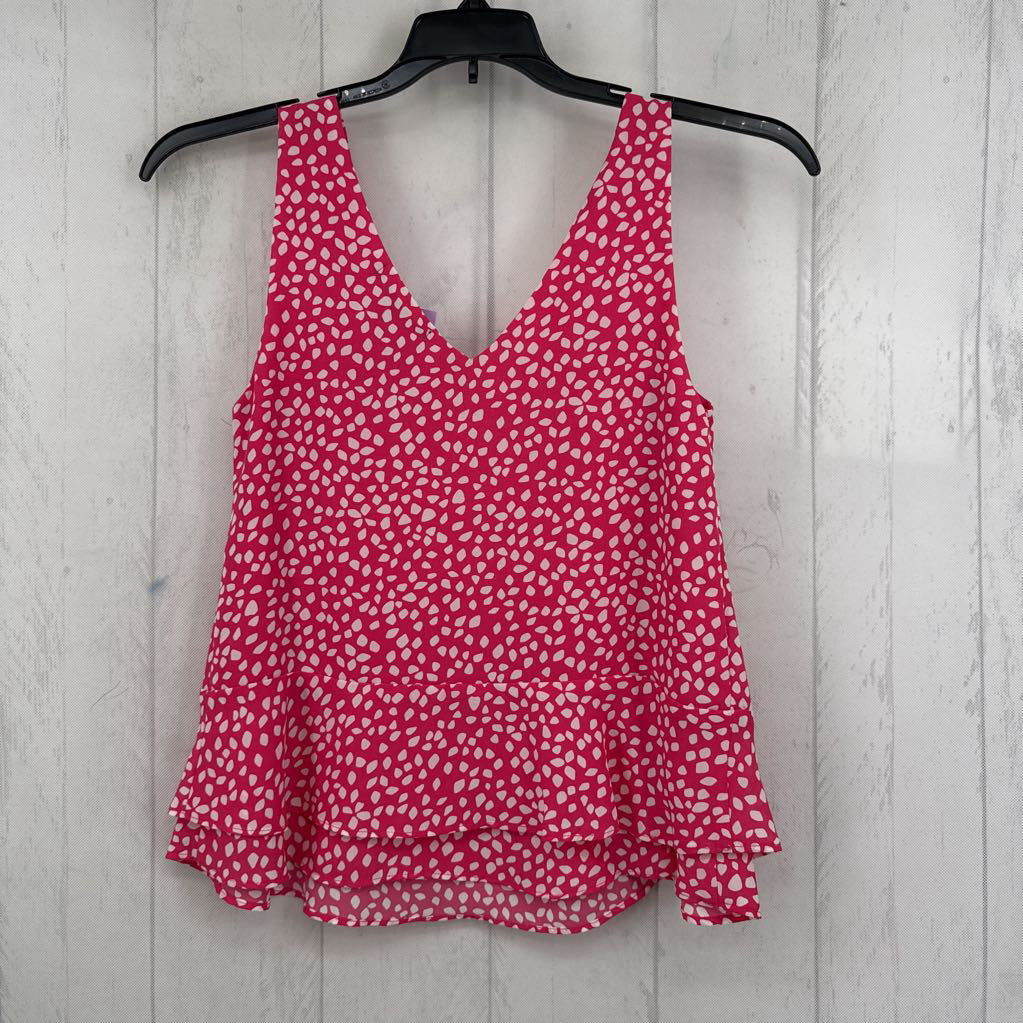 XXSp printed v-neck peplum tank