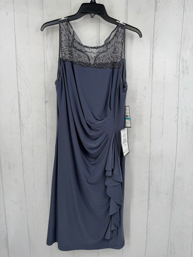 R99 16 embelished ruched side slvls dress