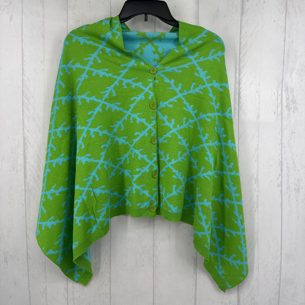 O/S buttoned ruana