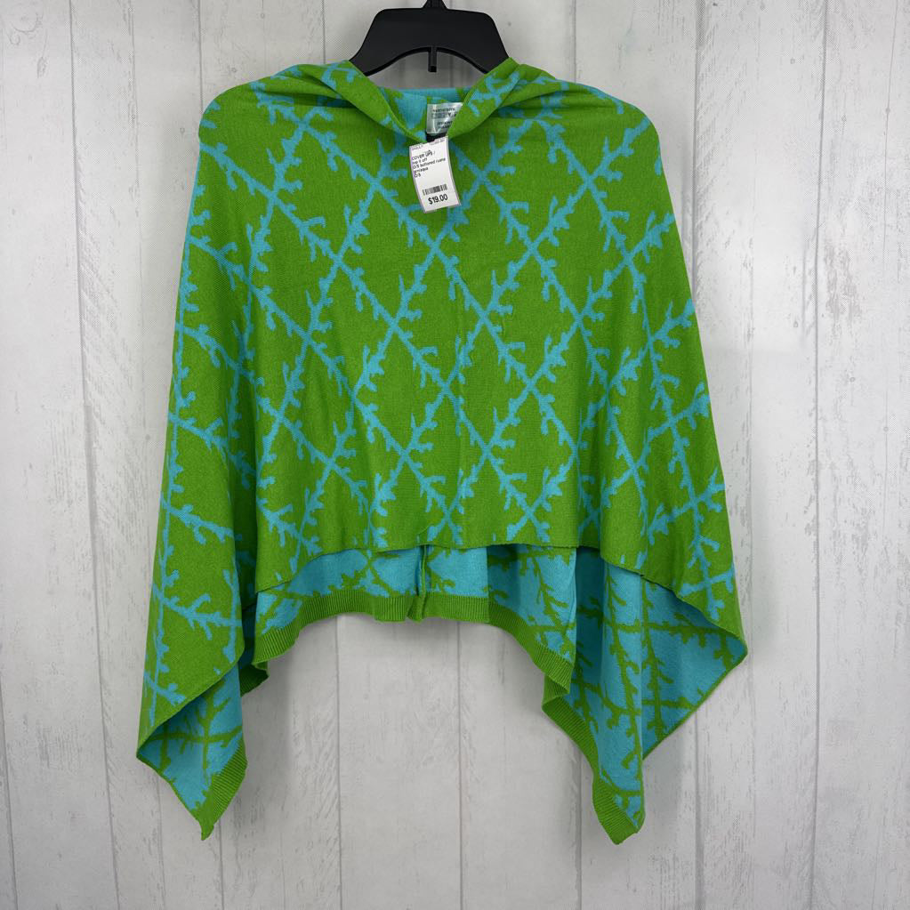 O/S buttoned ruana