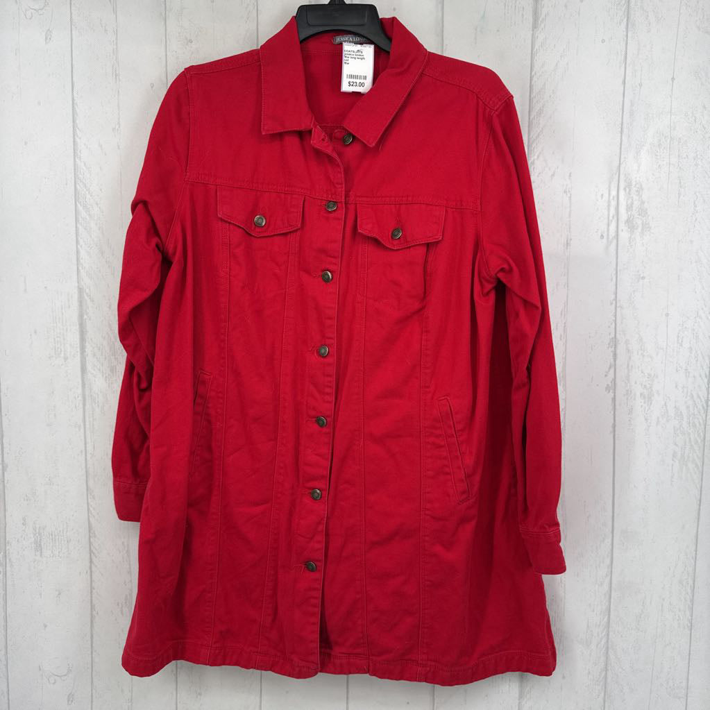 16w long length jean jacket